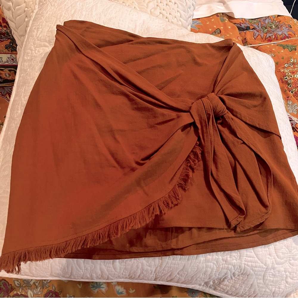 Honey Belle mini skirt with tie front